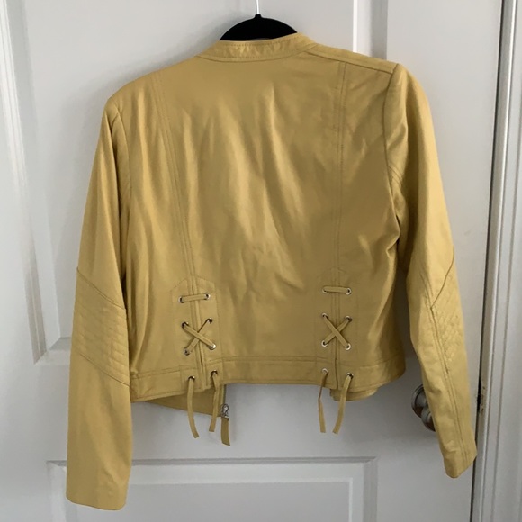 Rebecca Taylor Yellow Leather Jacket - Picture 7 of 10